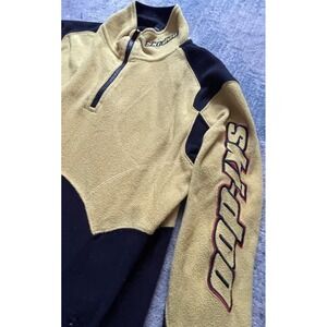 Vintage Ski-Doo Racing X-Team Yellow Black 1/4 Zip Fleece Top Canada Men's Small